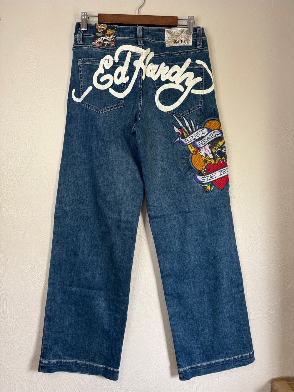 Ed Hardy NWT Denim with Vibrant Embroidery